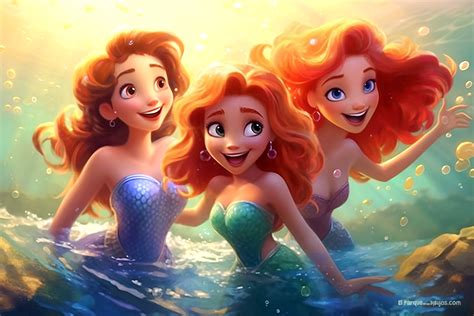 Ilustración de las princesas sirenas de Mermaid Melody