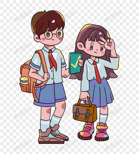 Sakura y Naruto yendo a la escuela