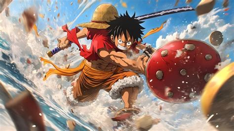 Escena de una batalla pirata en One Piece