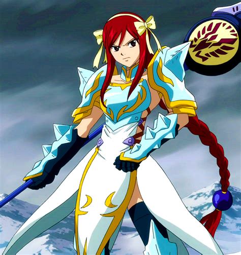 Erza con la marca de Fairy Tail