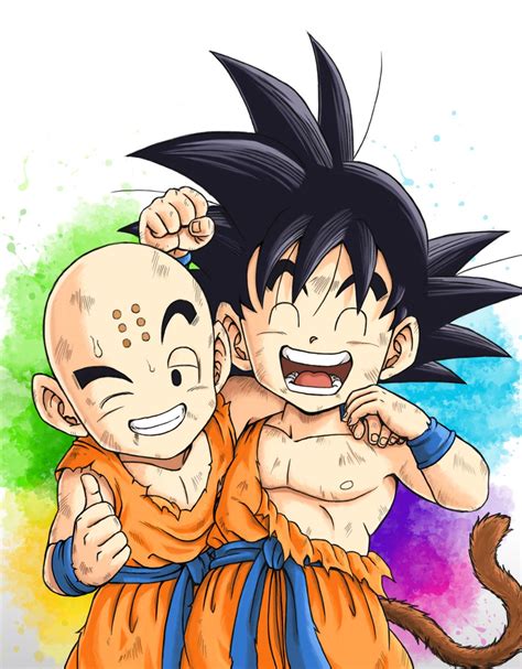 Krilin con sus amigos