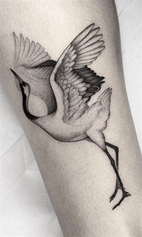 Tatuaje de grulla japonesa