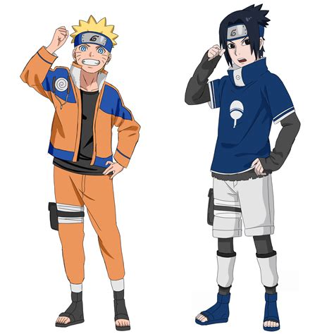 Naruto y Sasuke con armaduras samurai