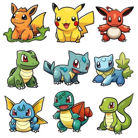 Ilustración de personajes de Pokémon Special