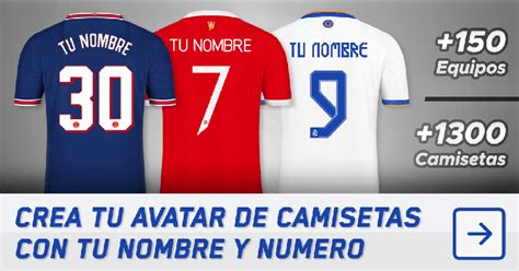 Ejemplo de camiseta personalizada con nombre y número