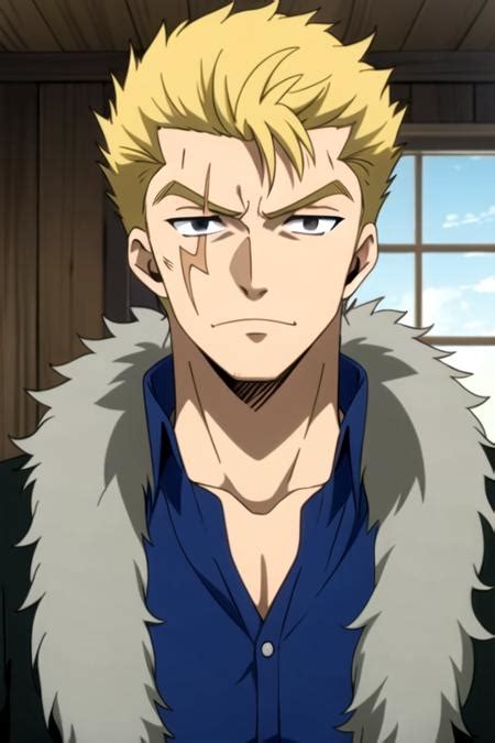 Laxus sonriendo después de la misión
