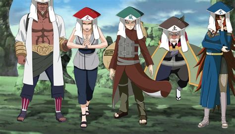 Representación de los cinco Kage