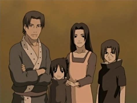 Ilustración de la infancia de Sasuke Uchiha entrenando con su padre Fugaku.