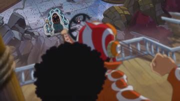 Usopp enfrentando a Sugar y Trebol