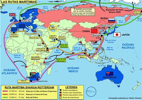 Mapa de las rutas marítimas de One Piece, destacando el Grand Line.