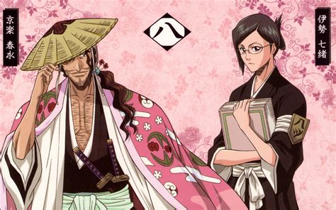 Ilustración de Shunsui Kyōraku y Jūshirō Ukitake