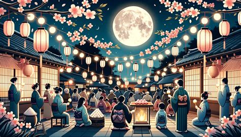 Escena de un festival tradicional japonés