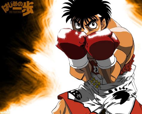 Boxeador Ippo entrenando