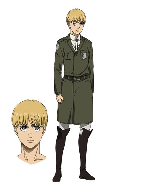 Diseño de Armin Arlert en la cuarta temporada de Shingeki no Kyojin
