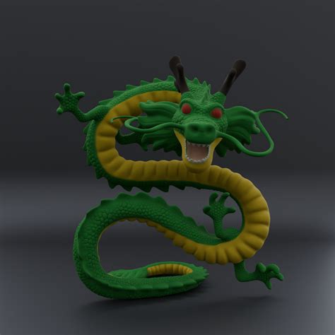 Recreación 3D de un Shenron de LEGO