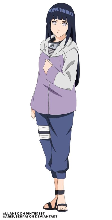 Hinata en su atuendo de Shippuden