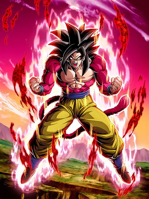 Goku en Super Saiyan 4 contra Baby Vegeta