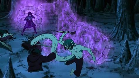 Escena de animación de Sasuke vs. Kabuto
