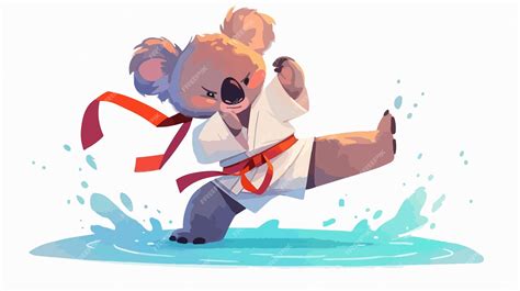 Koala aprendiendo Karate Gyojin