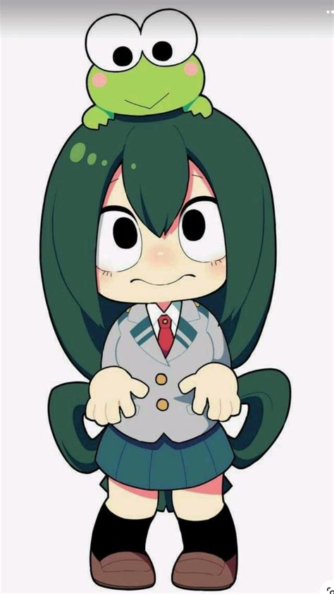 Tsuyu Asui en su forma de rana