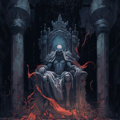 Ilustración de un rey renacido en un mundo de fantasía