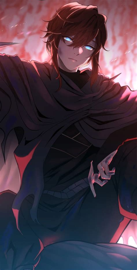 Ilustración de Arthur Leywin en su nueva forma, rodeado de magia