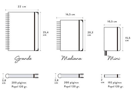 Comparativa de tamaño del cuaderno con objetos cotidianos