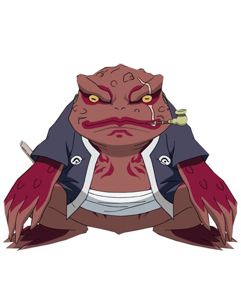 Ilustración de Gamabunta, el sapo gigante.