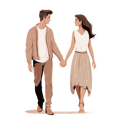 Ilustración de una pareja joven y feliz.