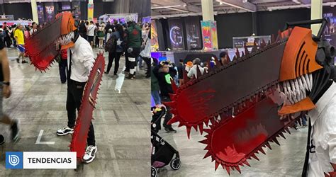 Cosplayer de Chainsaw Man en un evento