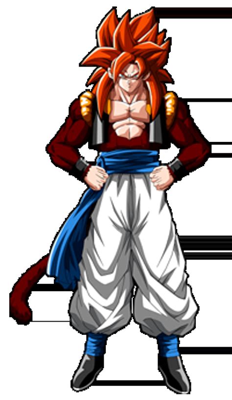 Ilustración de Gogeta Super Saiyajin 4 al estilo de Dragon Ball GT