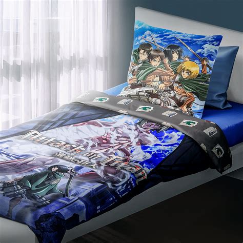 Juego de ropa de cama reversible de Ataque a los Titanes