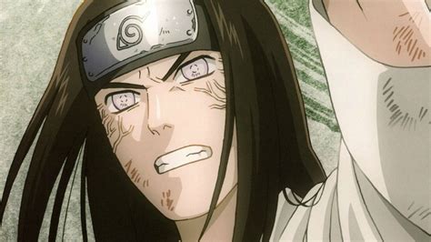 Neji Hyuga usando su Byakugan