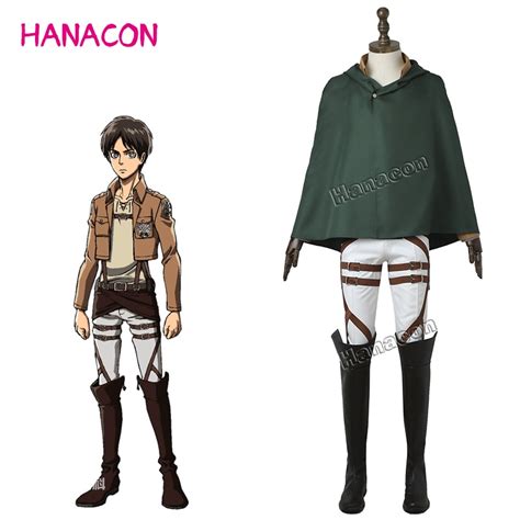 Eren Jaeger con su uniforme de explorador