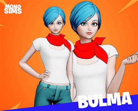 Comparación Bulma Sims 4 y Anime
