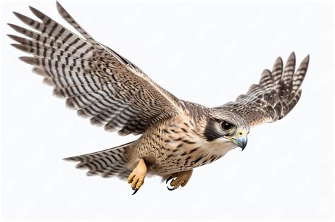 Ilustración de un halcón solitario en vuelo