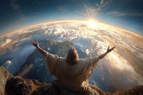 Representación de un dios sonriendo ante un humano