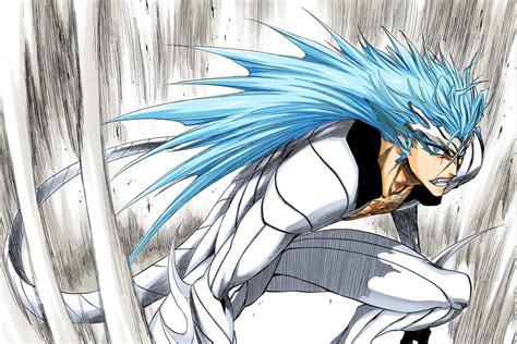 Comparativa de Grimmjow en su forma base y su Resurrección Pantera