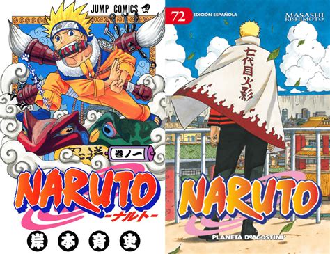 Portada de un tomo de Naruto que incluya a Naruto y Kurama