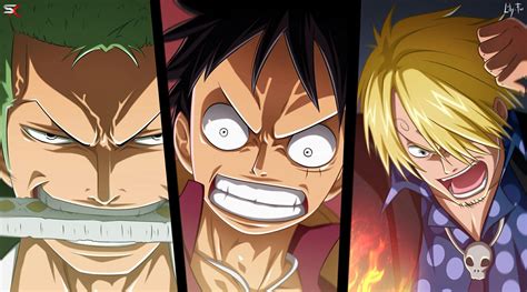 Luffy, Zoro y Sanji en una pose icónica