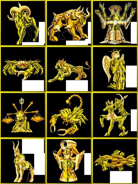 Ilustración de las 12 llaves doradas del zodiaco occidental.