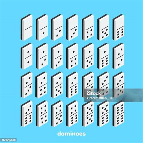 Ilustración de un conjunto de fichas de dominó.