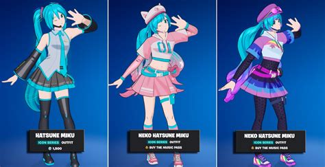 Captura de pantalla de la skin de Hatsune Miku en Fortnite.