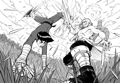 Rock Lee luchando contra Kimimaro
