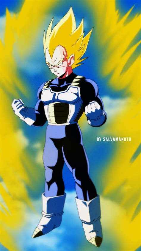 Vegeta transformándose en Super Saiyajin