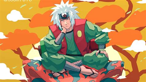 Ilustración de Jiraiya en su juventud