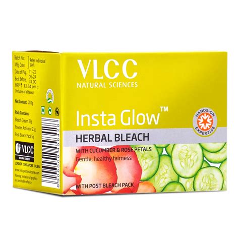 Ingredientes naturales del VLCC Insta Glow Herbal Bleach
