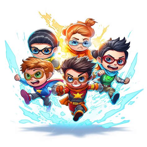 Personajes de la Patrulla del Tiempo luchando contra villanos