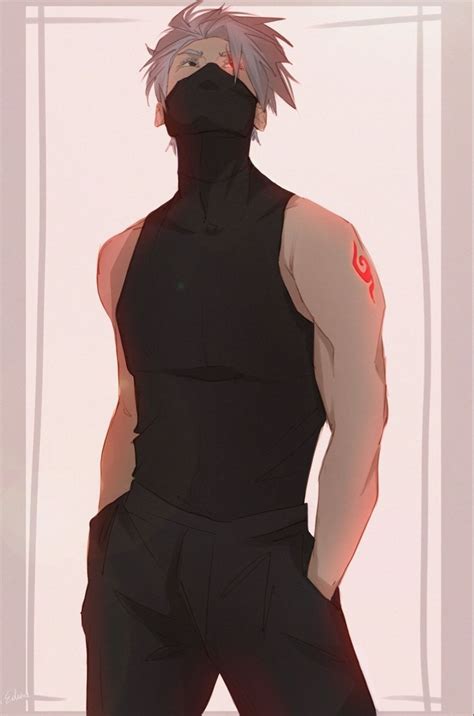 Fan art realista de Kakashi Hatake sin máscara