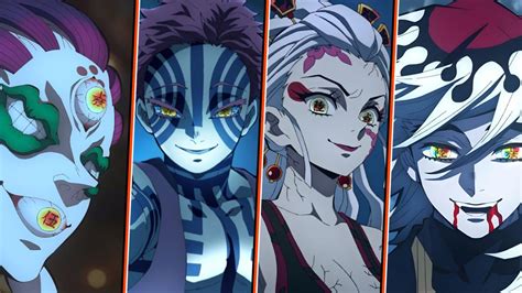 Ilustración que muestra la jerarquía de las Lunas Superiores de Muzan Kibutsuji.